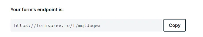 可复制以用于 ContactForm 组件的新生成表单端点