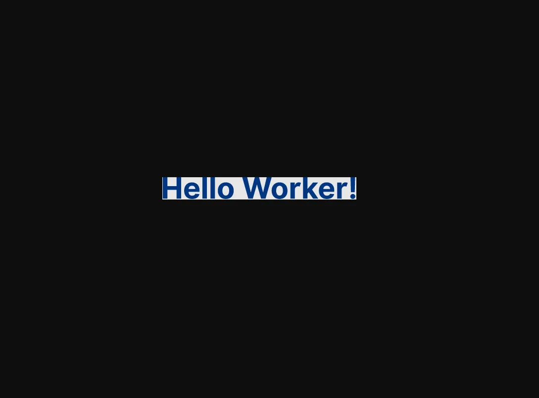运行 wrangler dev 以启动 Worker 的本地服务器