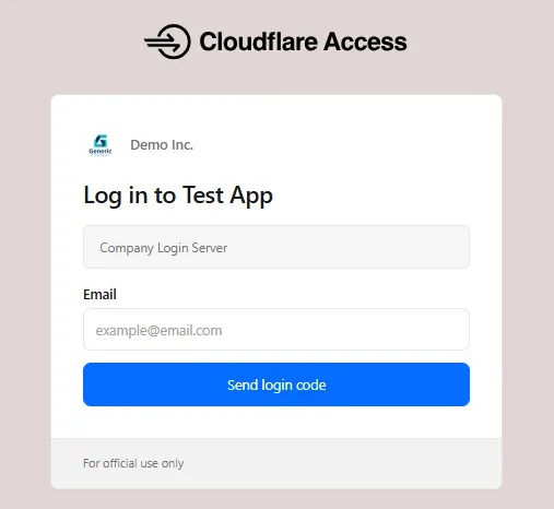 输入电子邮件以使用 OTP 登录。